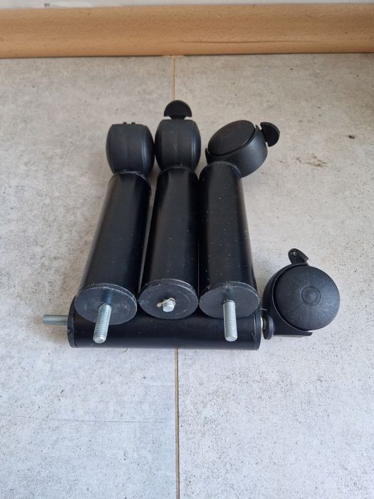 Nóżki metalowe do łóżka czy szafy, dł 20cm, średnica 4cm, kpl 4 szt