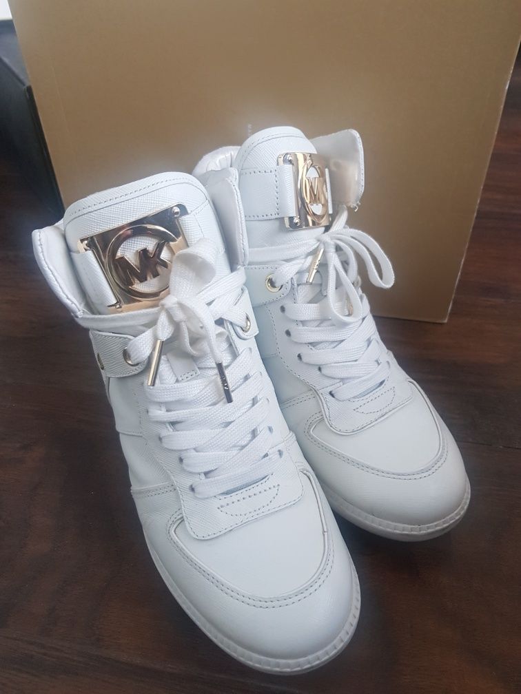 Sneakersy  botki  Michael Kors białe skóra 39