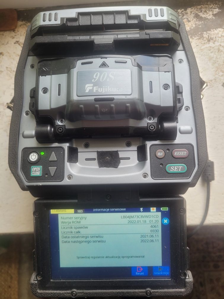 Spawarka światłowodowa Fujikura 90S + nóż CT50