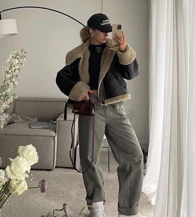 Куртка дублянка коричнева шоколадна зара zara