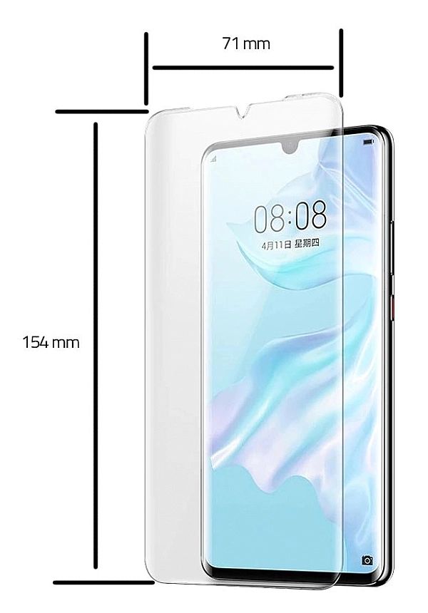 Szkło Hartowane Huawei P30 Pro Uv | Na Cały Ekran 3d + Lampa