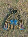 Bluza z kapturem hoodie rozpinana vintage Nepal hippie Avant Garde M