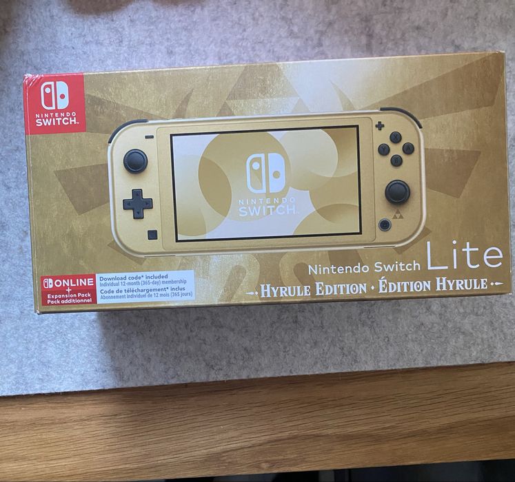 Nintendo Switch Lite Hyrule edycja (kupiona 13.09.2025)+karta pamieci