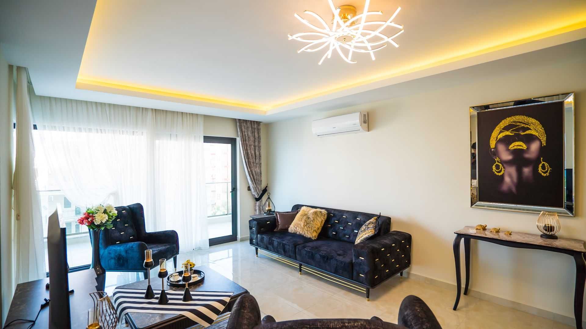 Люкс Квартира 90м2/Апартамент 2+1 от моря 50м под ВНЖ Алания Турция.LY