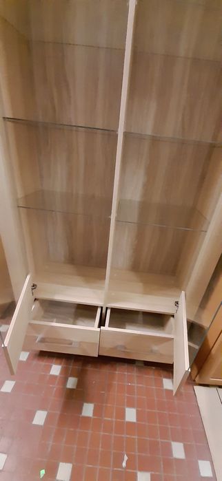 Nowa jasna witryna, 200x100x44,2 szuflady,