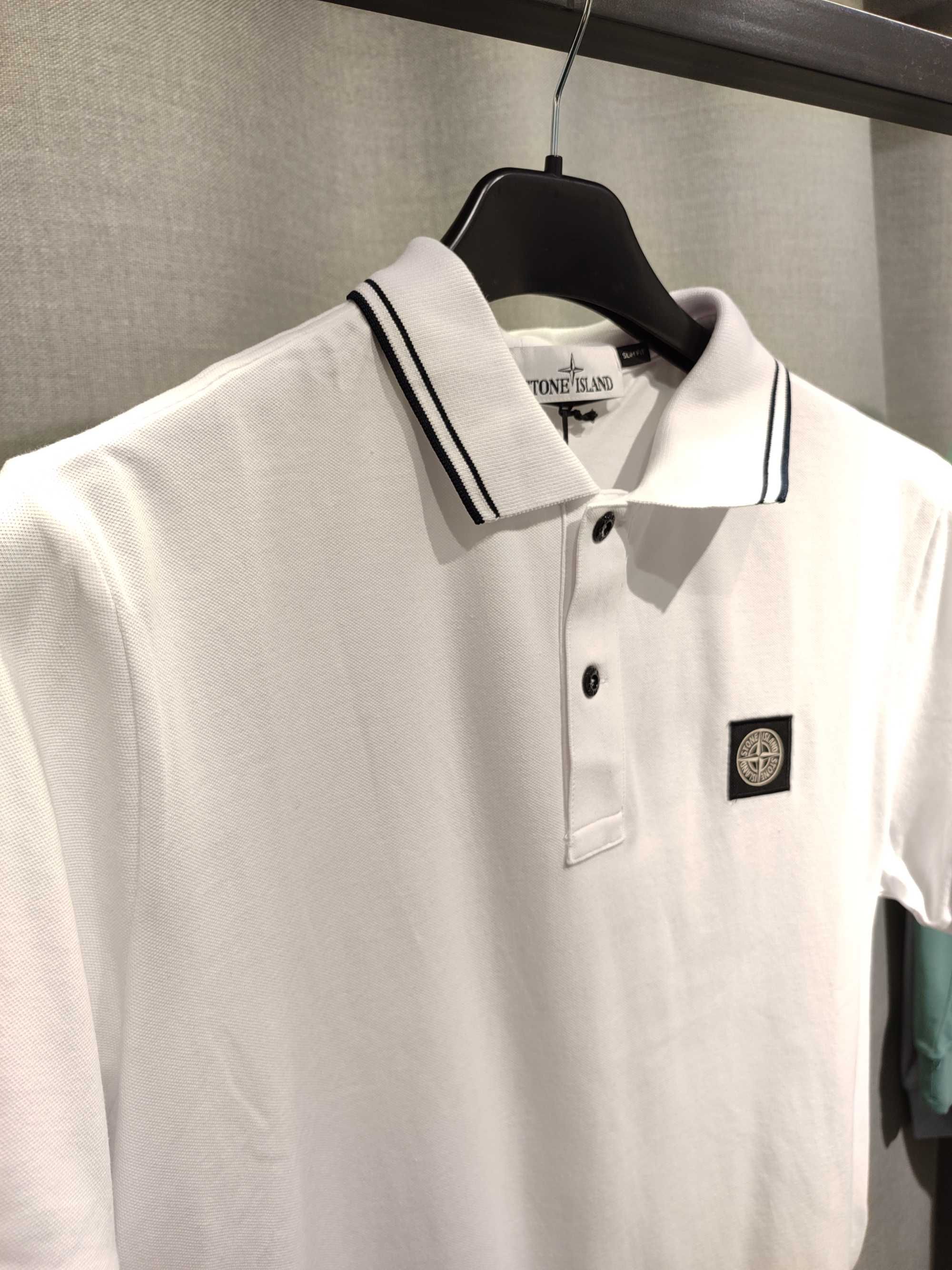 Поло STONE ISLAND 22S18 Classic Polo T-Shirt White SI0116-WT