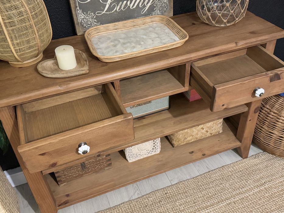 aparador, consola, armario, estante, prateleiras, mexicano, rustico