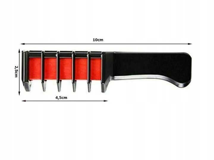 Grzebień kreda do farbowania włosów zmywalny 10szt 24399