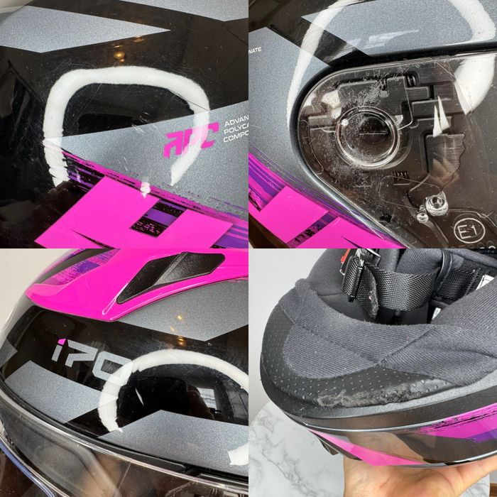 Damski Kask Motocyklowy Hjc XXS i70 Pink Agv Shoei Ls2 Shark Nolan