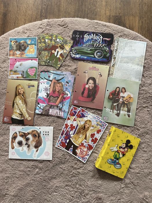 Karteczki hannah montana the dog z małym segregatorem myszka mickey