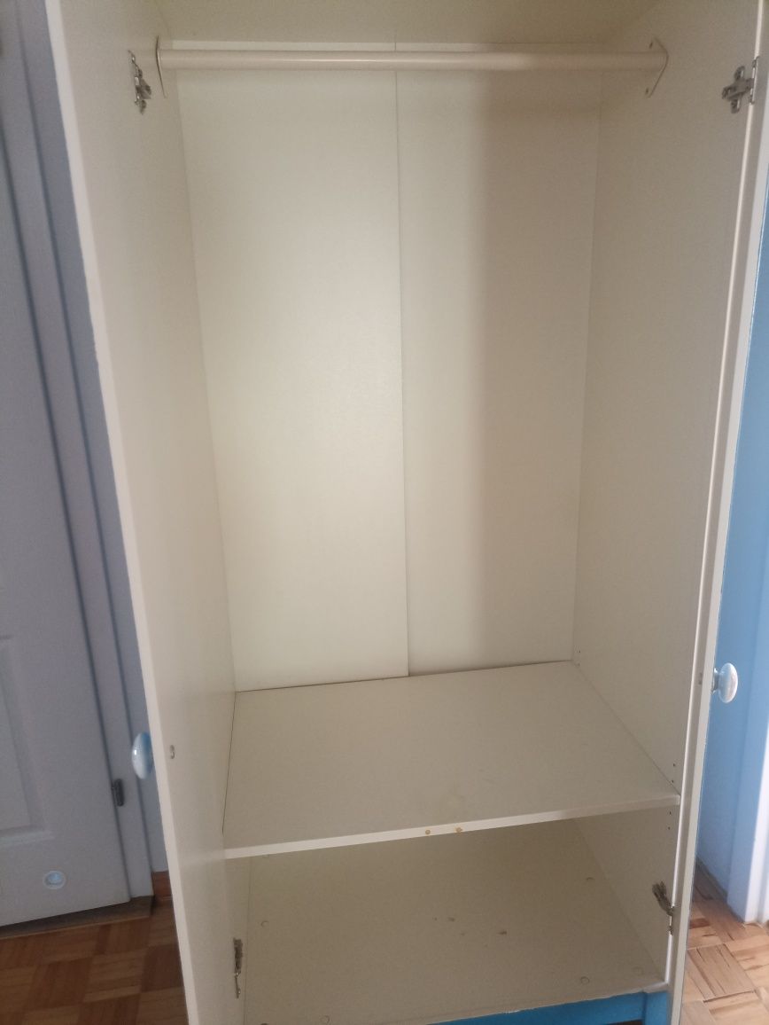 Szafa smagora Ikea biała/niebieska dla dzieci