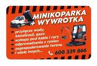 Minikoparka usługi