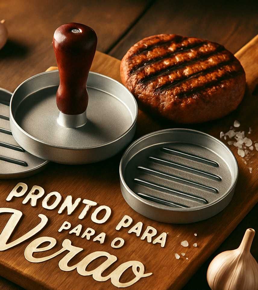 Forma para moldar e prensar hambúrguer