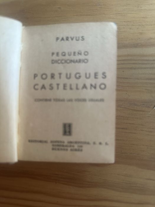 Dicionário antigo de Português - Castelhano