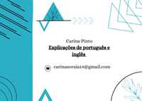 Explicações de português e inglês