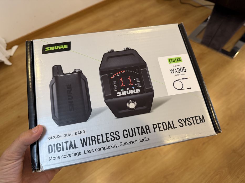 Shure GLX-D+ (GLXD16+) – Sistema Wireless Guitarra/Baixo, Como Novo
