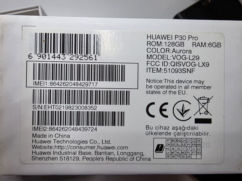 Huawei P30 pro 6x128g plus etui i karta pamięci 128g