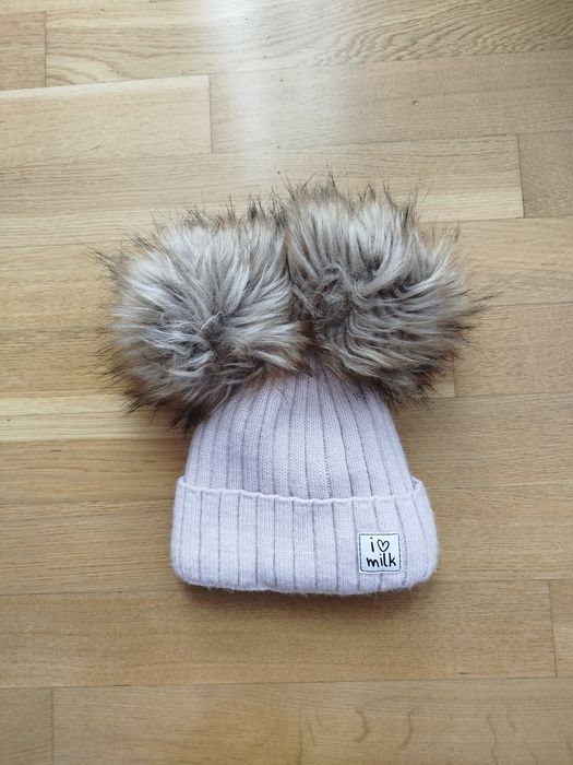 Czapka dla małej dziewczynki I love milk