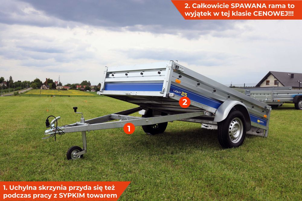 Super MOCNA przyczepka lekka VESTA 252 x 135 x 38 Przyczepa lekka RATY