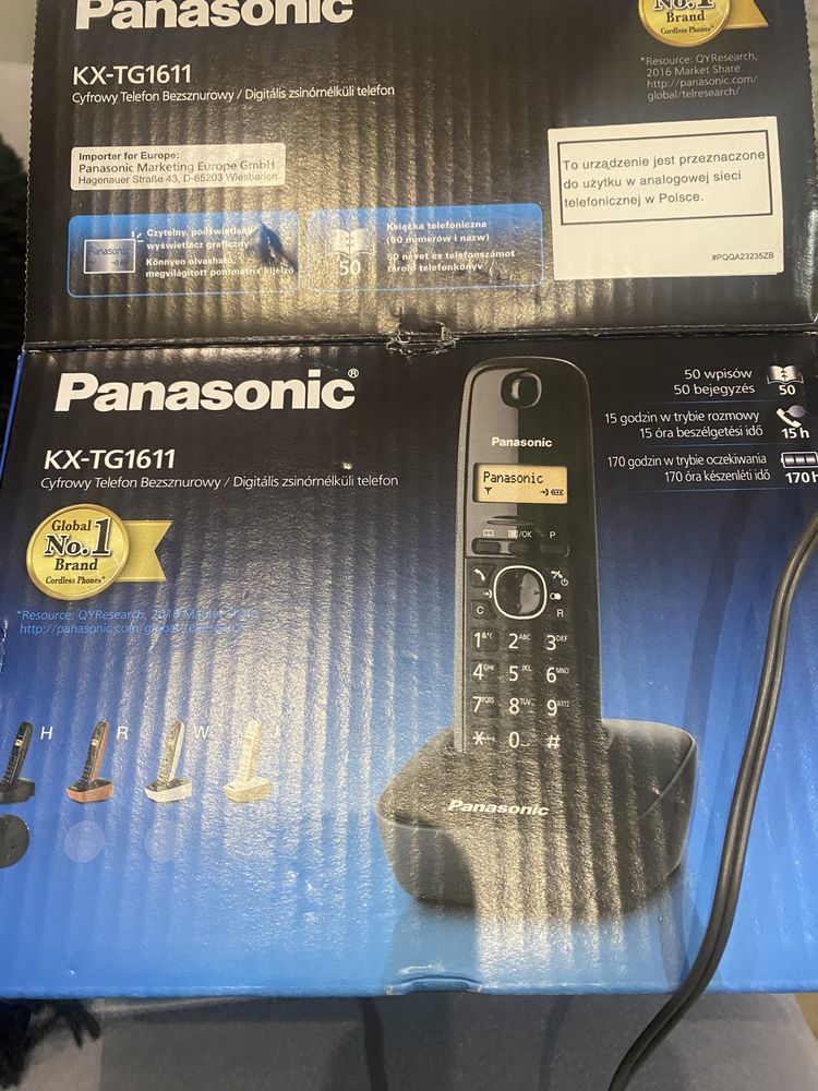 Telefon stacjonarny bezprzewodowy Panasonic - stan IDEALNY