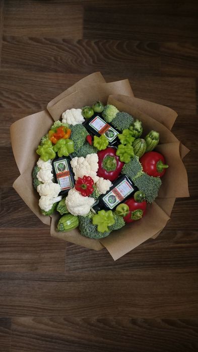 Смачні овочеві букети Осіння композиція з сухоквітів