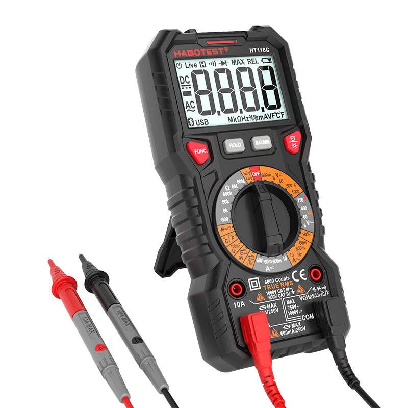 Multimetr Cyfrowy Habotest Ht118C True Rms Ncv Latarka