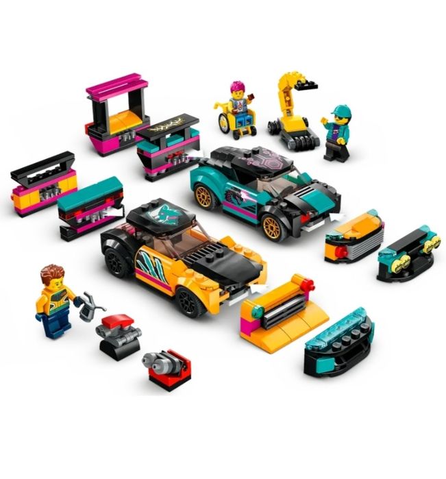 Конструктор з машинами лего сіті тюнінг ательє 60389 lego city гараж