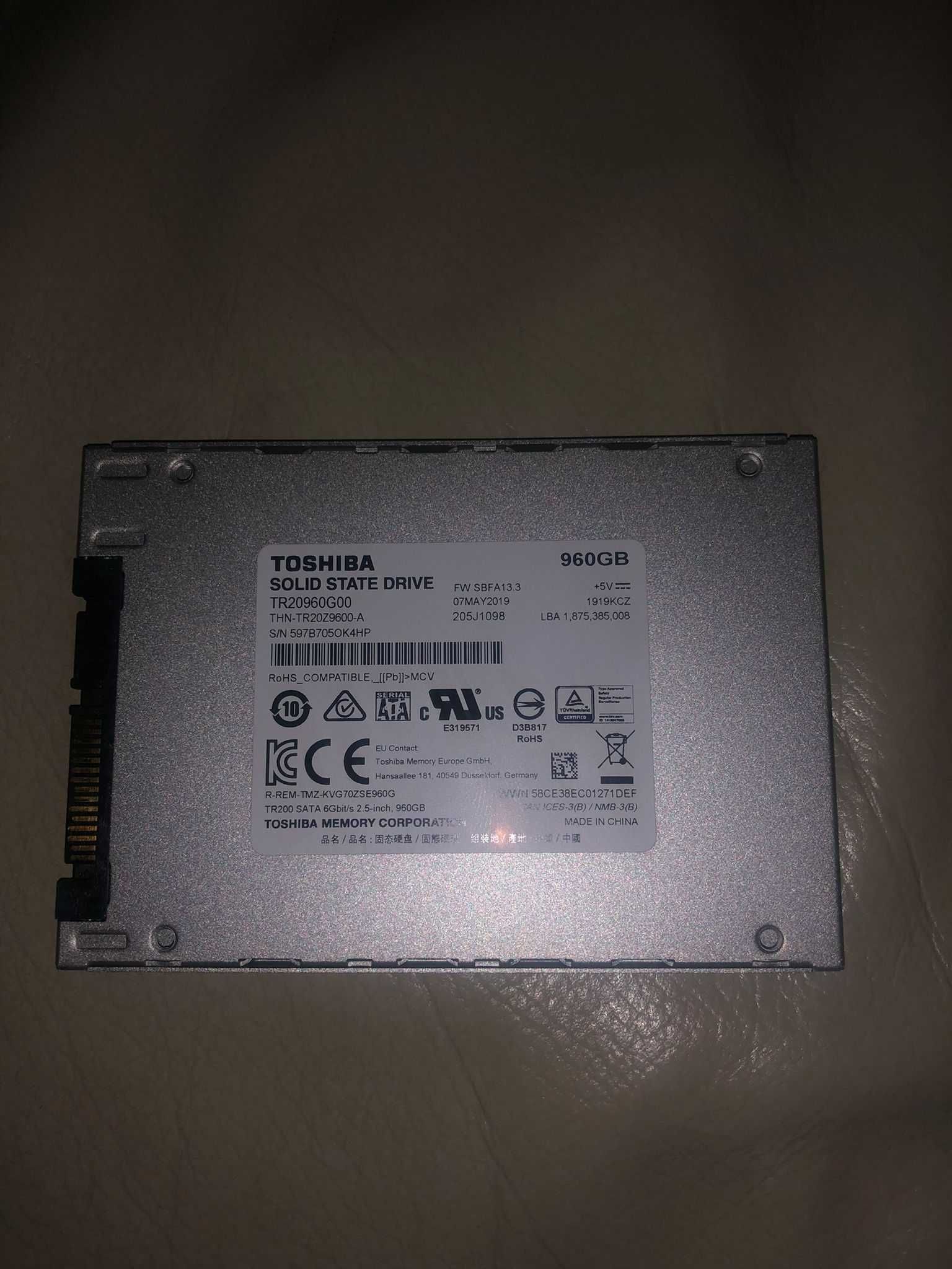 DISCO SSD Toshiba TR200 1T gb  2.5''