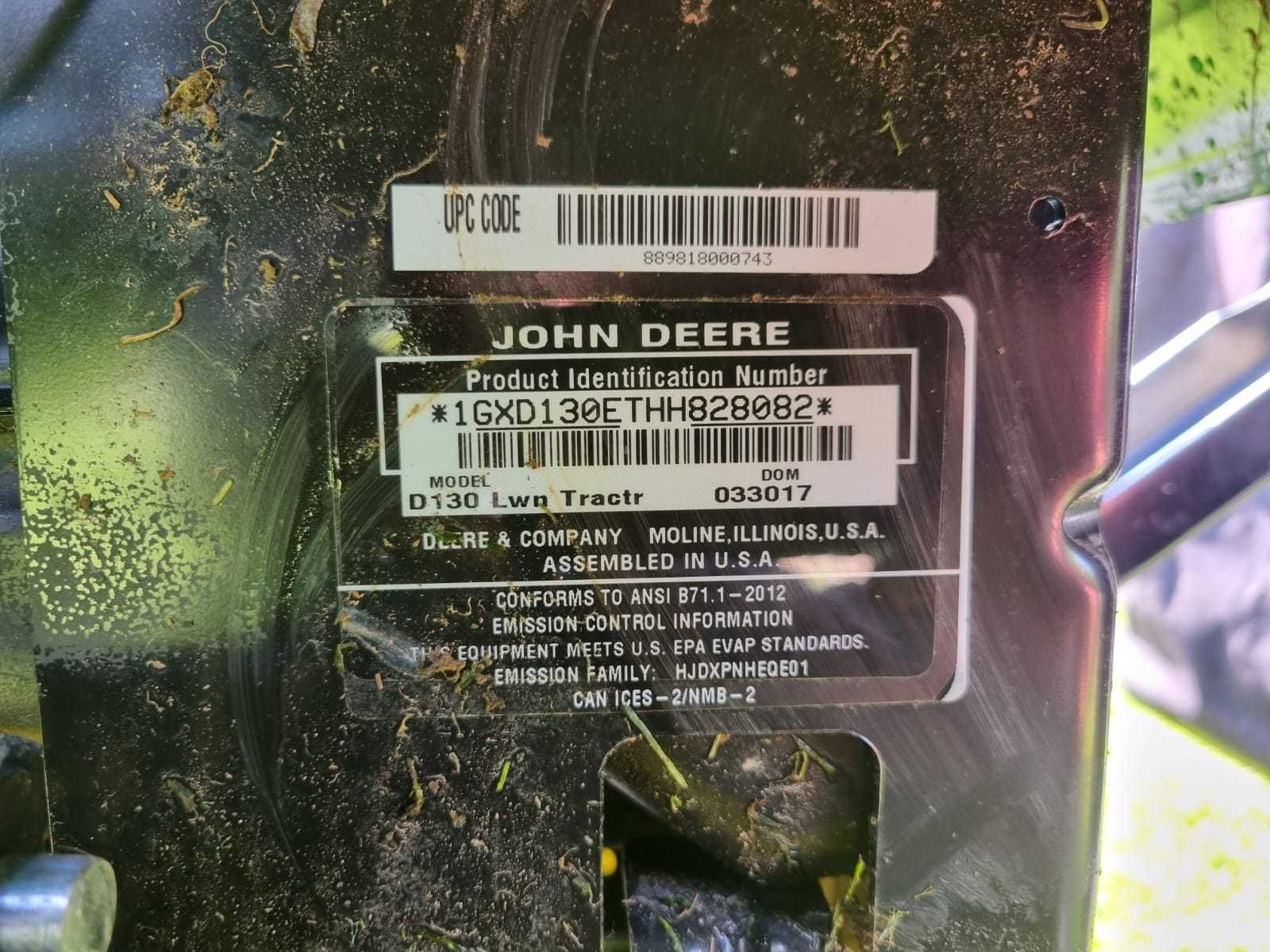 John Deere D130 kosiarka 22KM - pojemność 724cc - stan idealny
