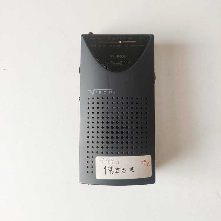 Radio Vieco R-99A a pilhas AAA AM, FM, 7x14cm com caixa