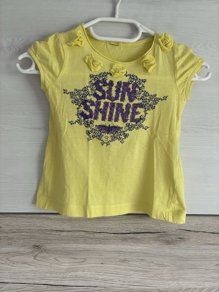 T-shirt bluzeczka z krótkim rękawkiem dziewczęca