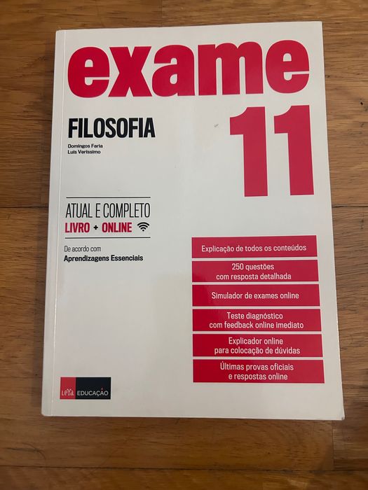 Livro de exame de filosofia em perfeito bom estado