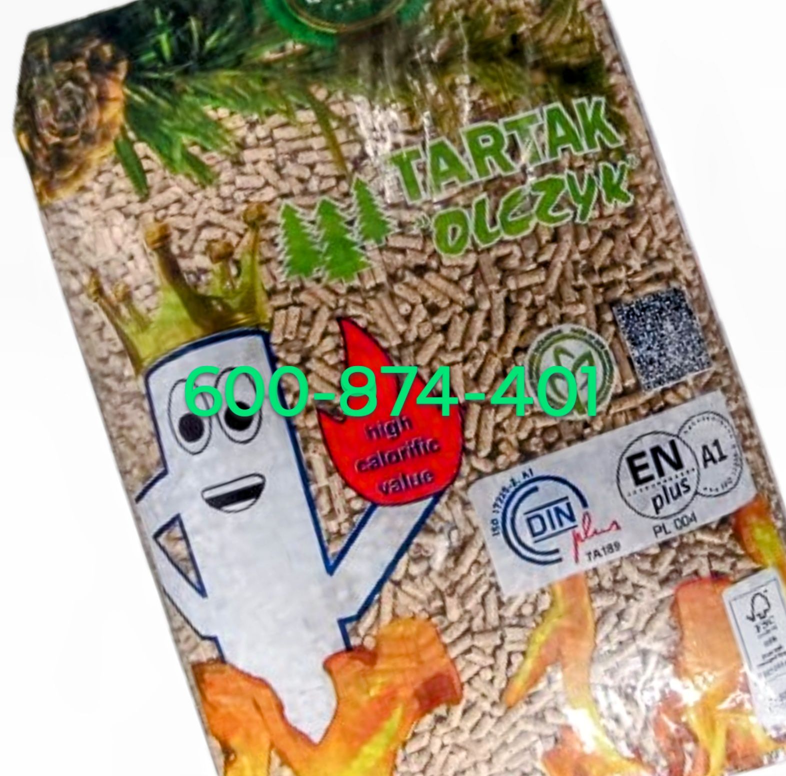 Pellet Olczyk Premium certyfikat DIN-Plus EN-Plus