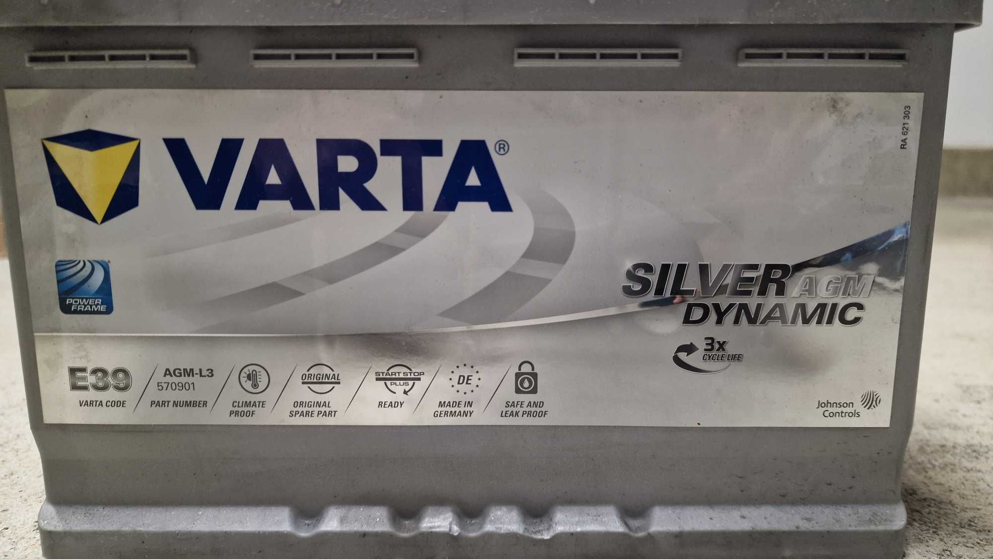 Bateria VARTA Silver Dynamic AGM E39 12v 70Ah 760A