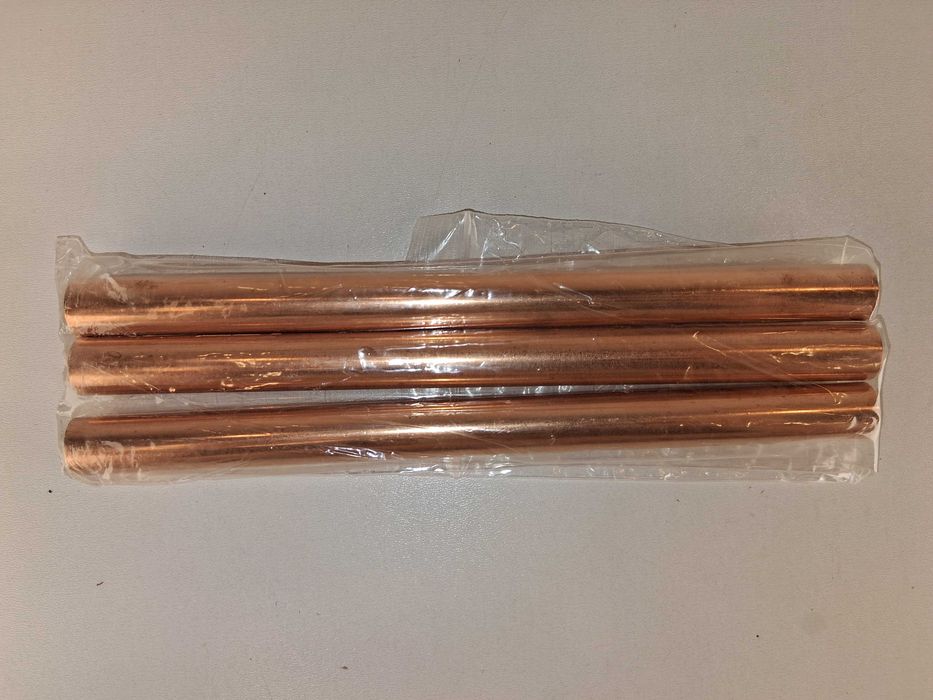 E148 Zestaw 3 Miedzianych Rurek 15 Mm – Dekoracja DIY