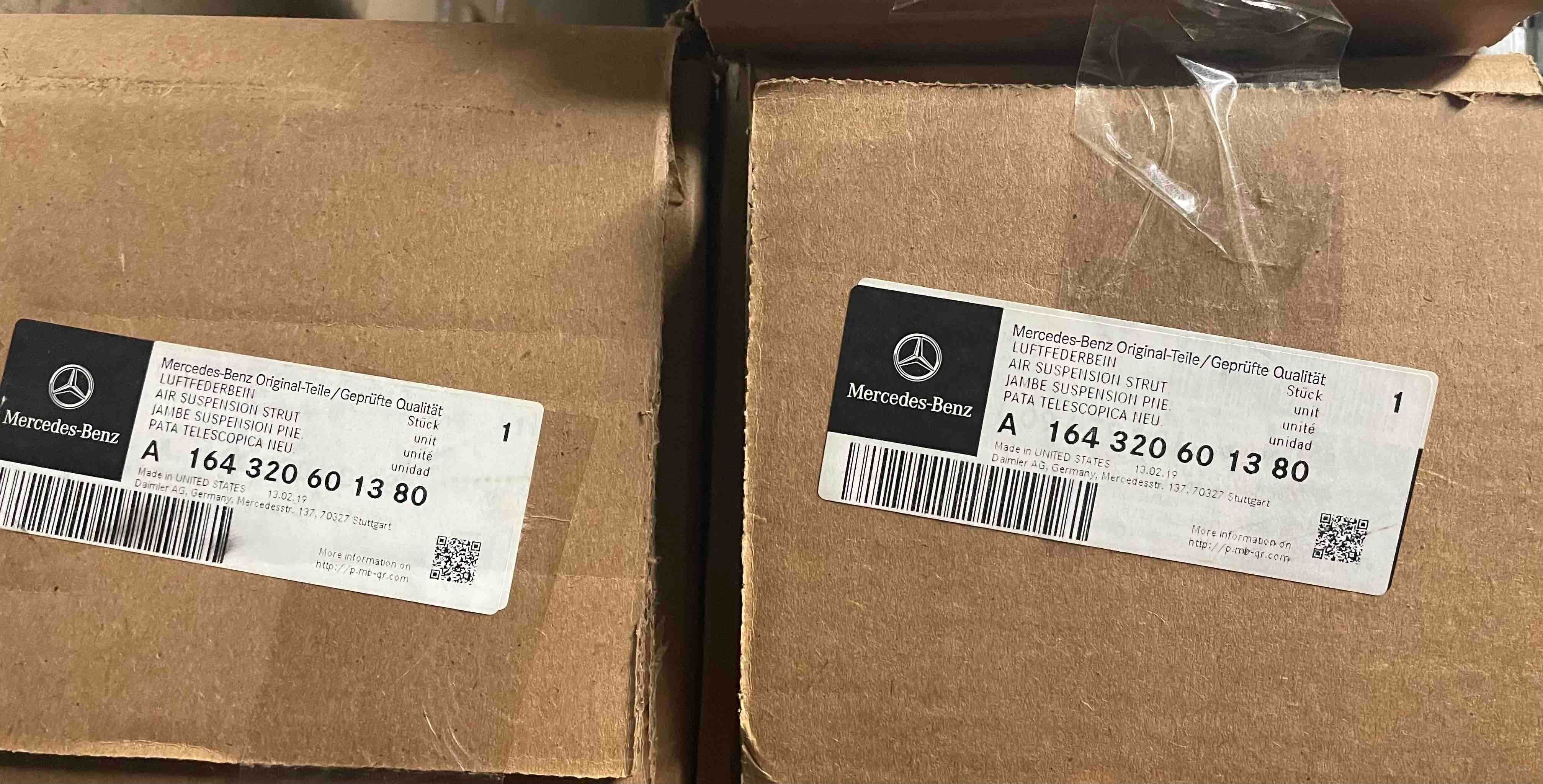 Передний амортизатор (с ADS) Mercedes GL X164, ML W164: A1643206013