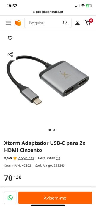 Adaptadores USB-C Hub 7in1/4in1/2xHDMI NOVOS