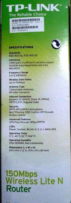 Router Wireless N 150Mbps - TL-WR741ND