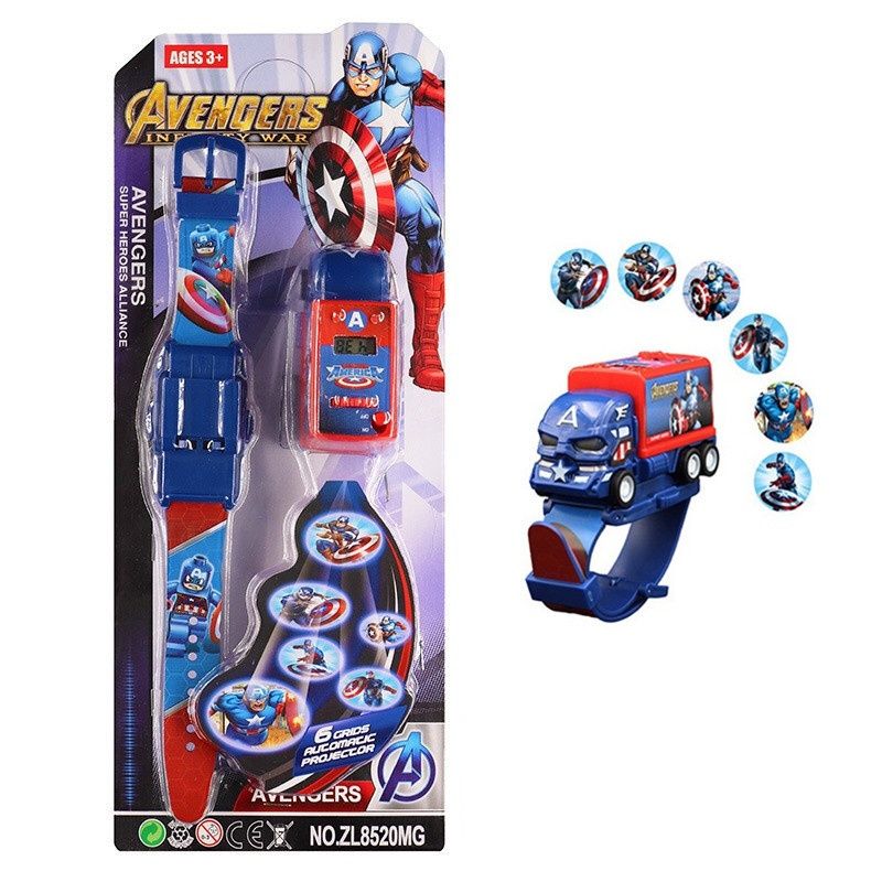 Nowy zegarek dla dziecka dziecięcy Kapitan Ameryka Avengers samochodzi