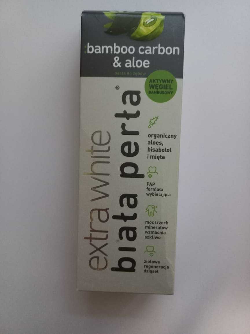 Czarna pasta wybielająca do zębów :bamboo carbon & aloe biała perła