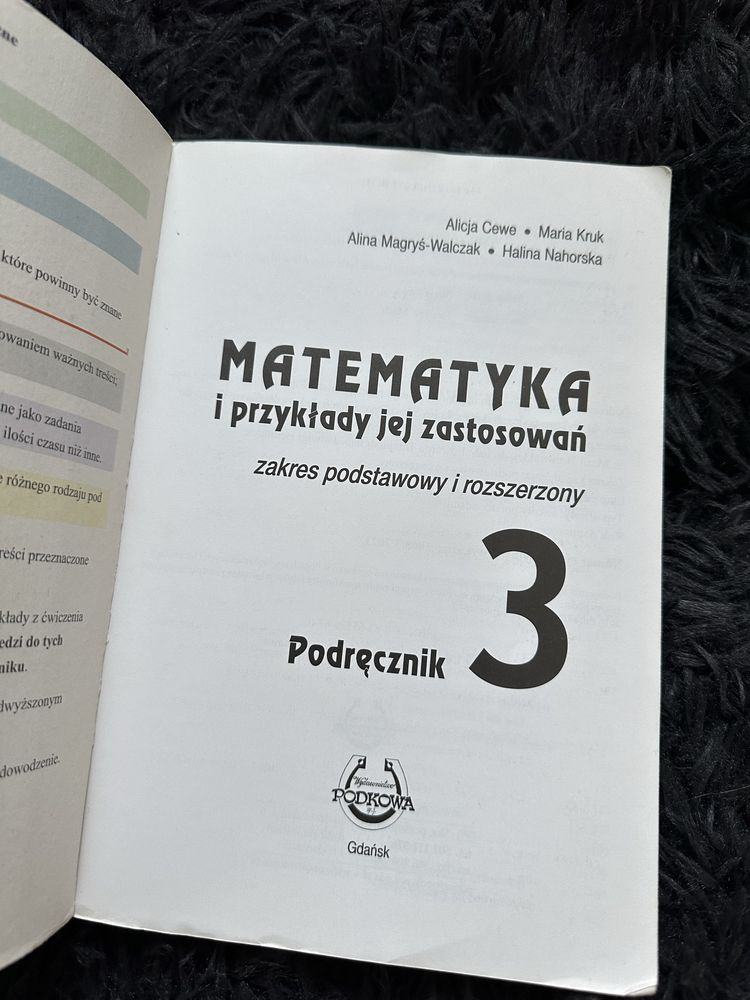 Podręcznik Matematyka i przykłady jej zastosowań 3