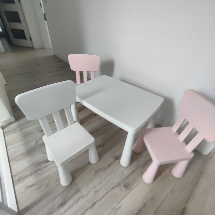 Mamut stolik i 3 krzesła