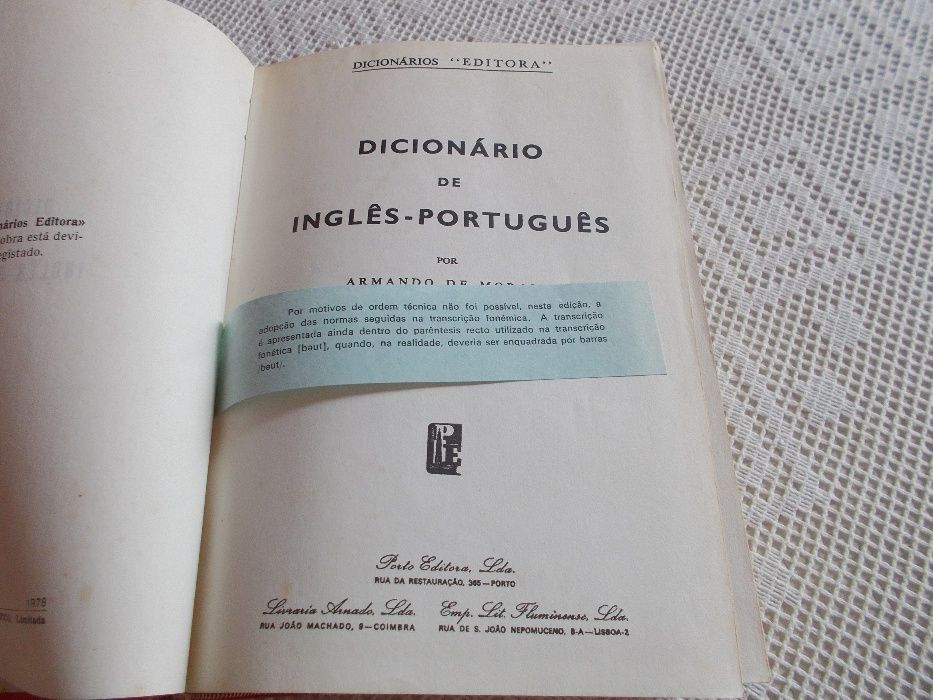 Dicionário de Inglês português