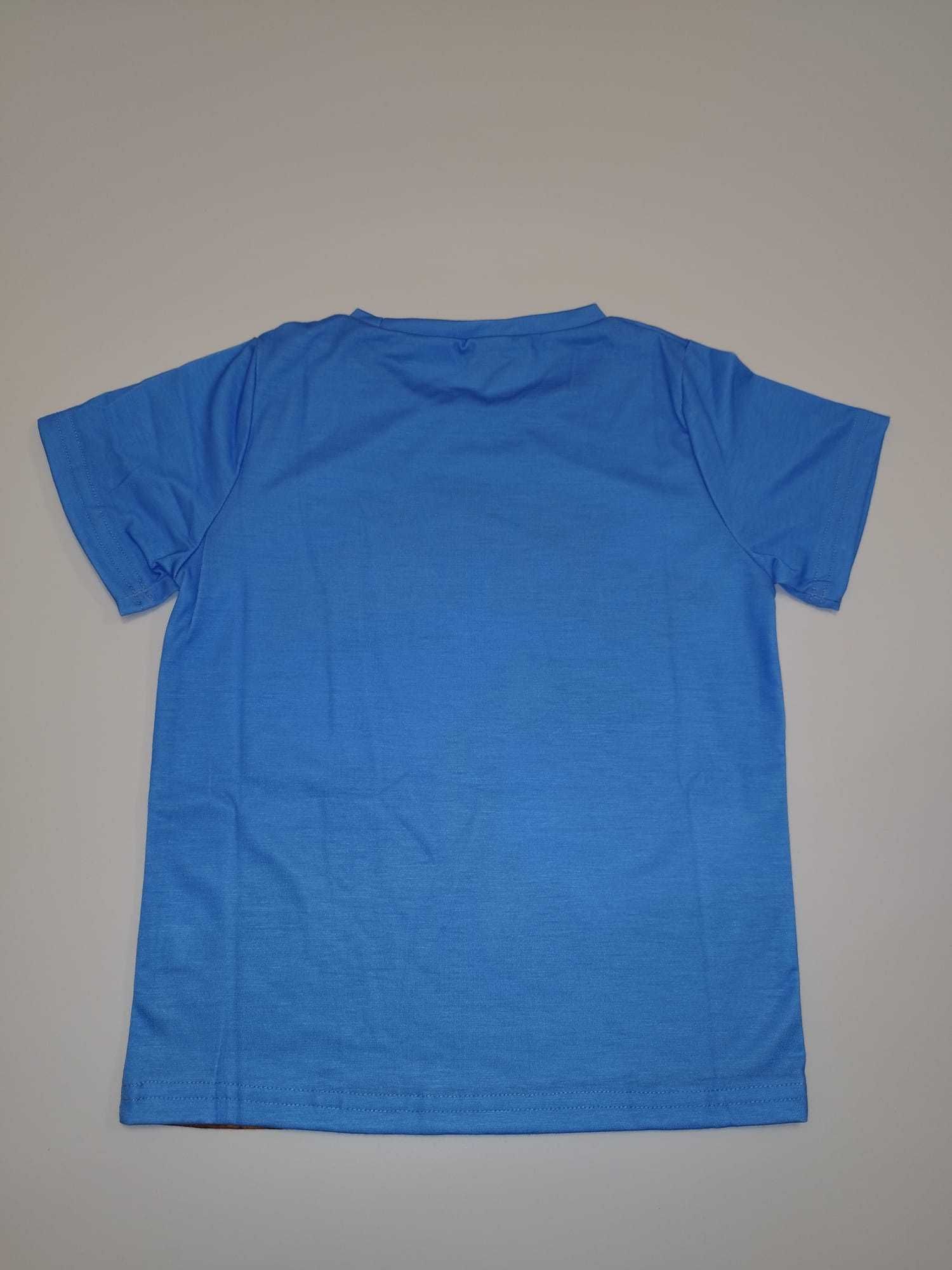 T-shirt, koszulka dla chłopca Koparka niebieska R.110/116 Nowa
