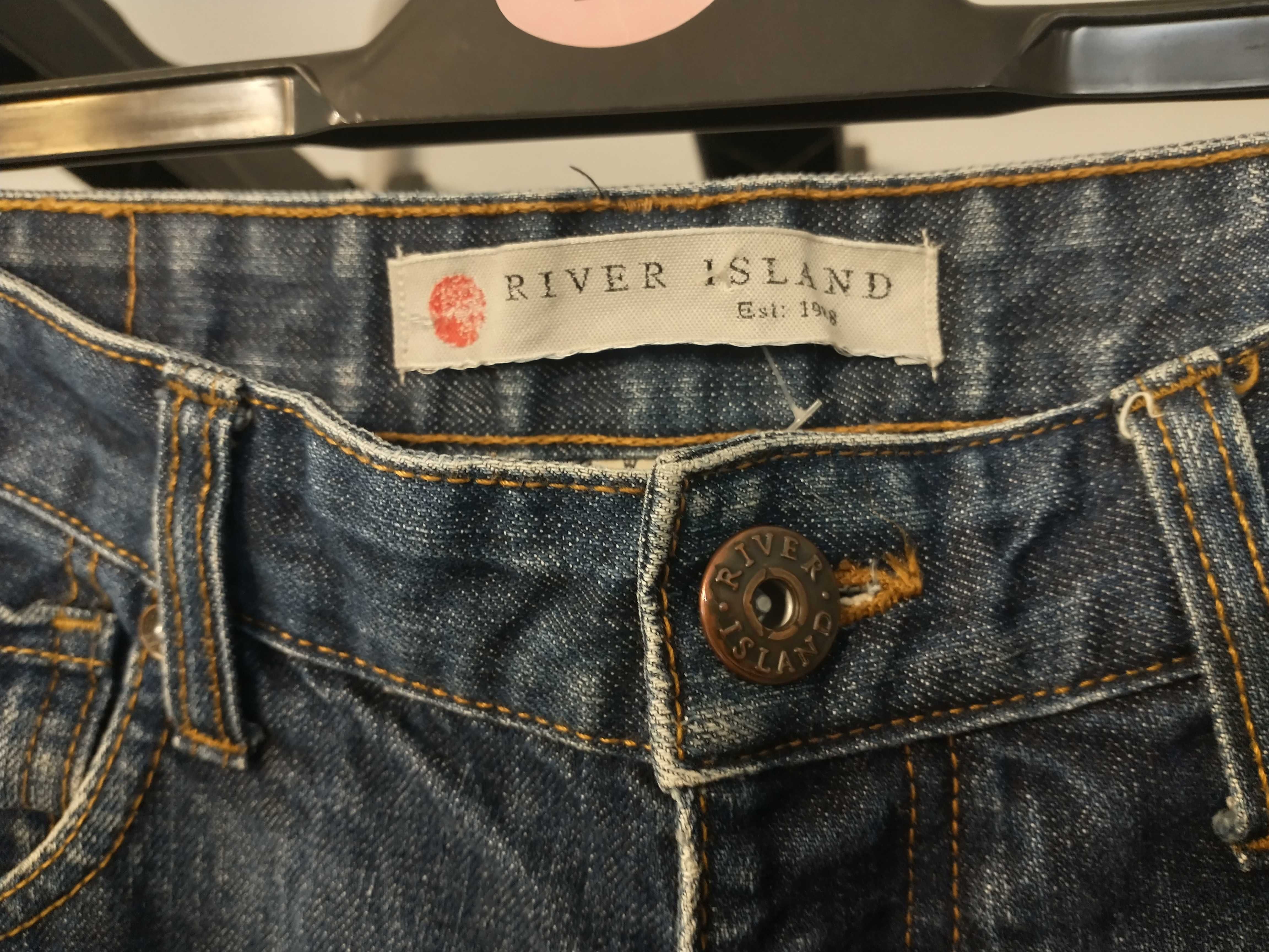 Spodnie jeansowe męskie, chłopięce River Island W30 L30, oryginalne