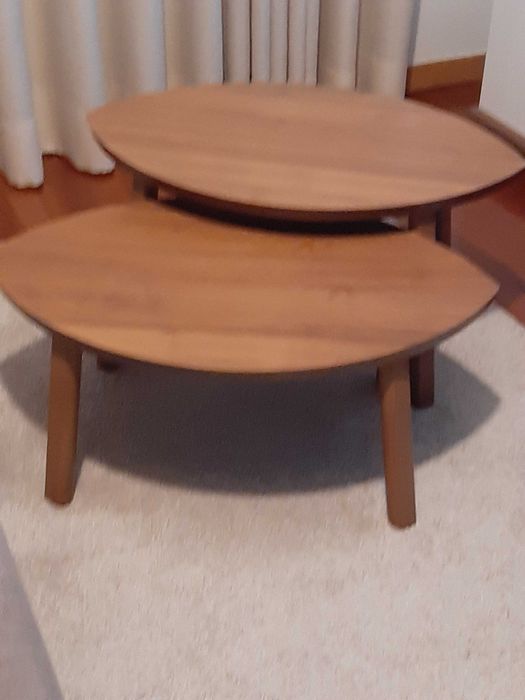 duas mesas nogueira apoio stockholm ikea