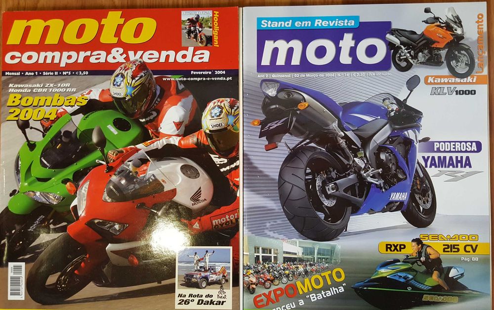 Revistas: Moto Jornal, Motociclismo, VQ, Big Twin, BSH, CBG, Classic