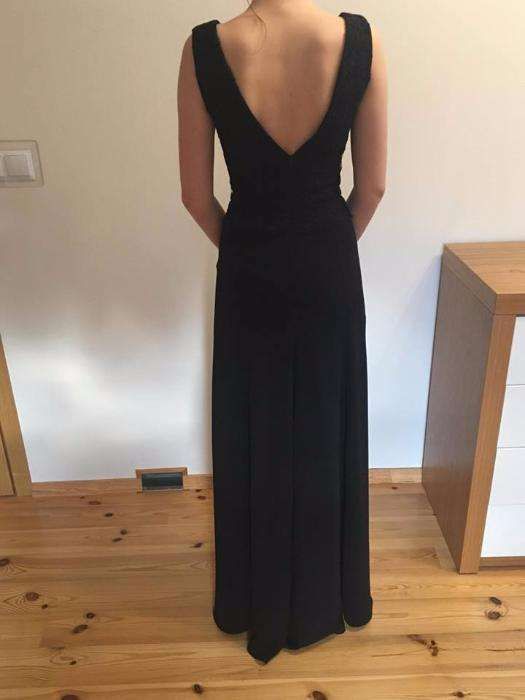 Długa, czarna sukienka, rozmiar XS/S