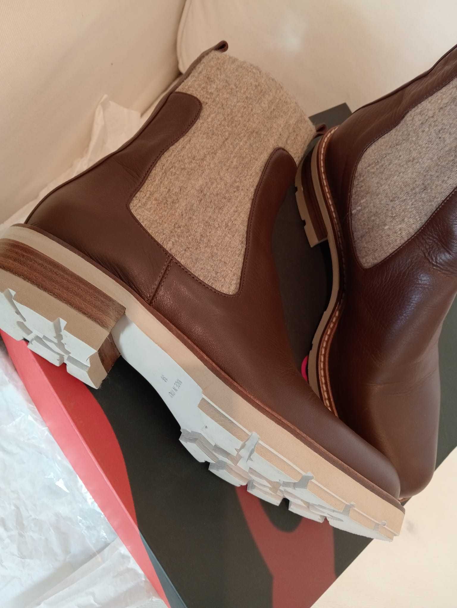 Par de botas Italianas Senhora 38 Eliza di Venezia