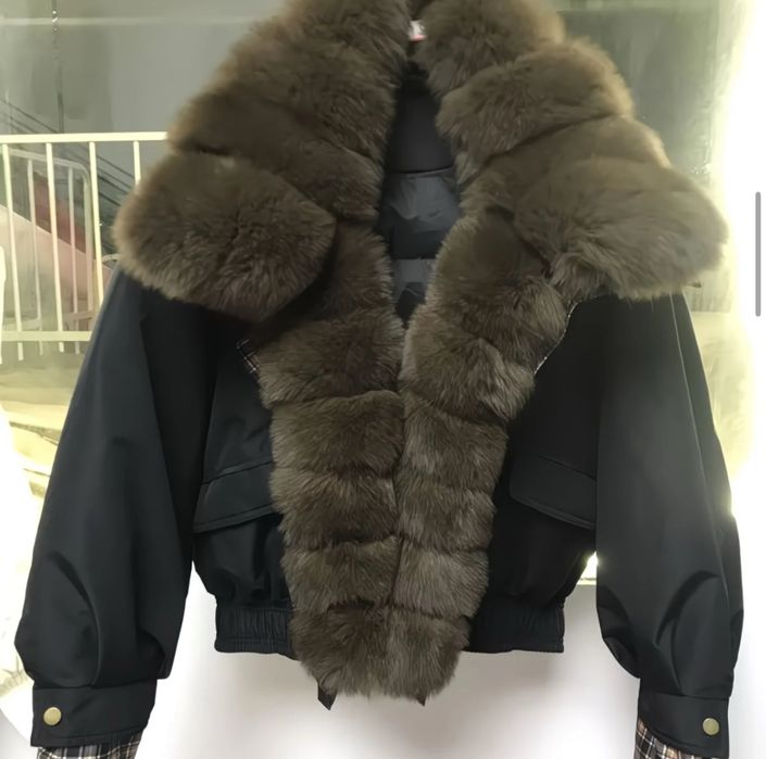 Пуховик с мехом воротник под заказ